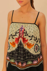 BLUSA REGATA TAPETE DE ARARA 338007 FARM RIO